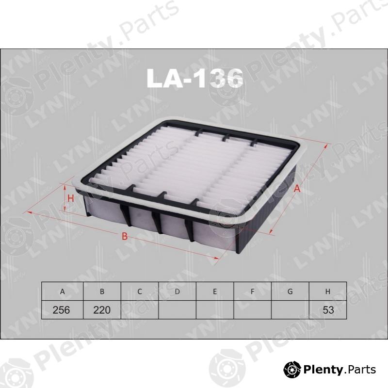  LYNXauto part LA136 Air Filter
