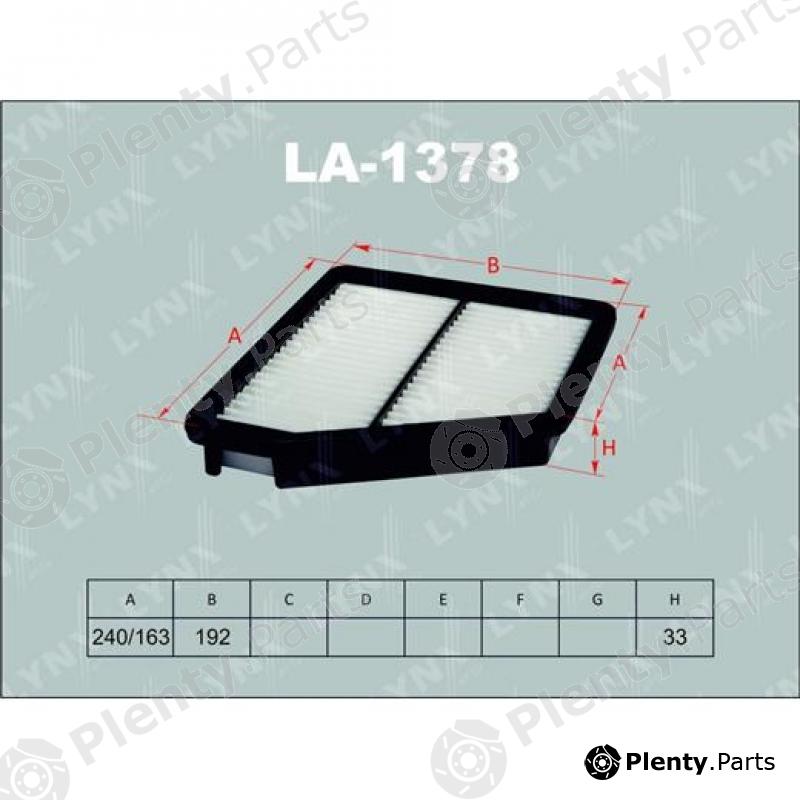  LYNXauto part LA1378 Air Filter