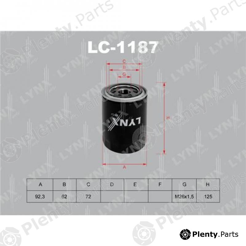  LYNXauto part LC1187 Oil Filter