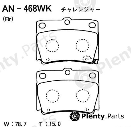  AKEBONO part AN468WK Brake Pad Set, disc brake