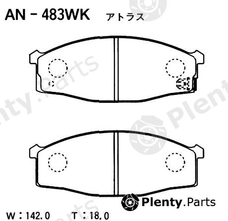  AKEBONO part AN483WK Brake Pad Set, disc brake