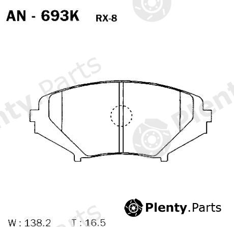  AKEBONO part AN-693K (AN693K) Brake Pad Set, disc brake