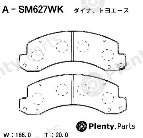  AKEBONO part A-SM627WK (ASM627WK) Brake Pad Set, disc brake
