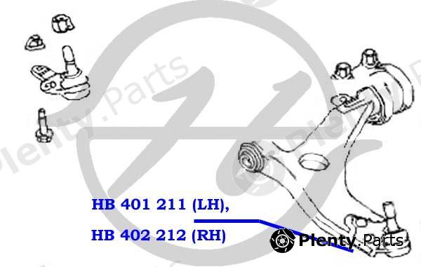  HANSE part HB402212 Front Right Lower Suspension Ball Joint Ford Focus III / Grand C-Max