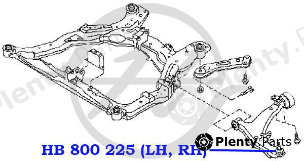  HANSE part HB800225 Ball Joint HANSE HB800225 Nissan Teana/X-Trail
