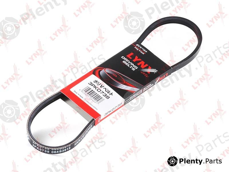  LYNXauto part 3PK0738 V-Ribbed Belts