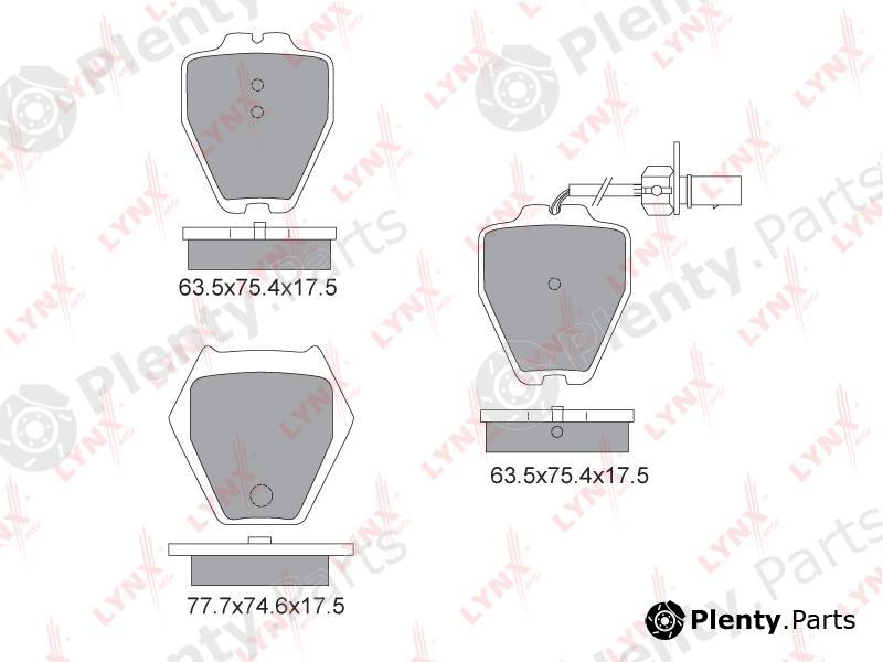  LYNXauto part BD-1225 (BD1225) Brake Pad Set, disc brake