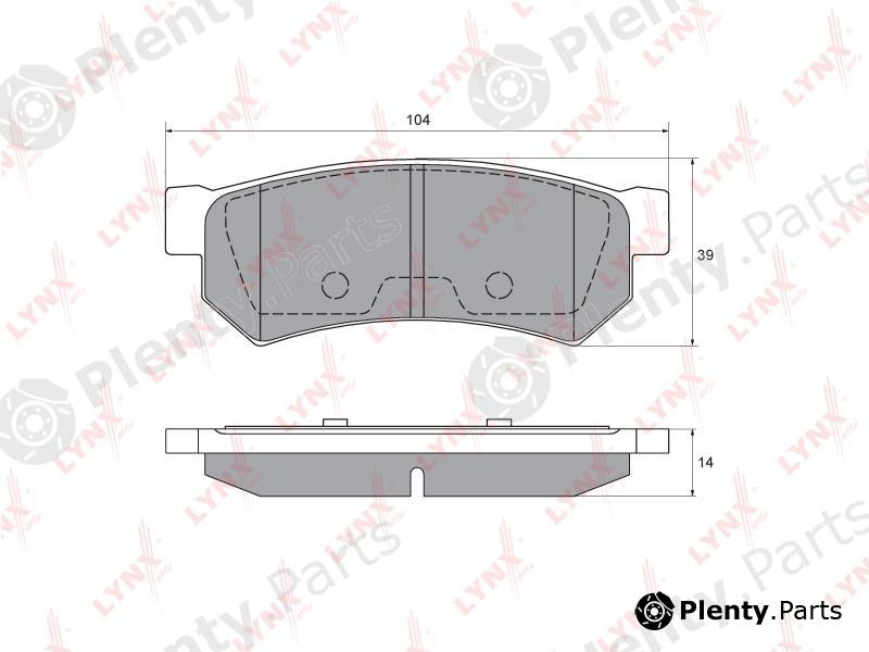  LYNXauto part BD-1814 (BD1814) Brake Pad Set, disc brake