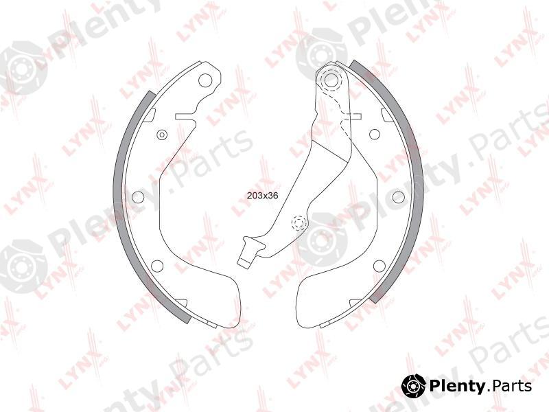  LYNXauto part BS-1802 (BS1802) Brake Shoe Set