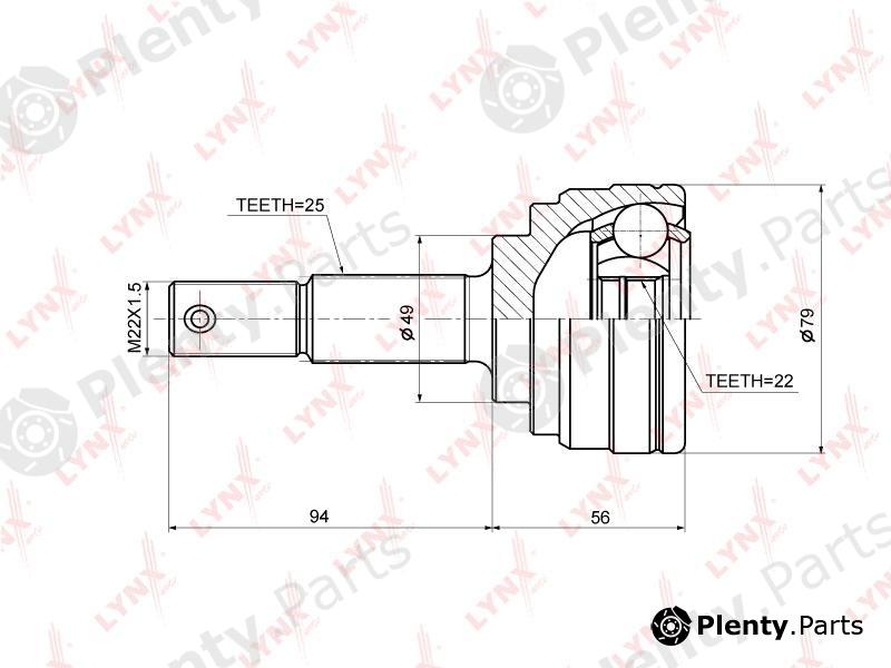  LYNXauto part CO3678 Joint Kit, drive shaft