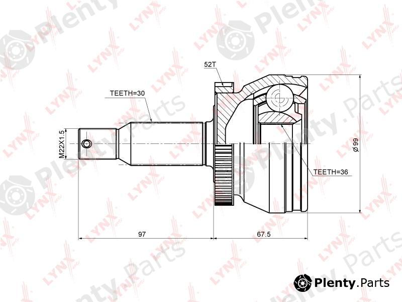  LYNXauto part CO3695A Joint Kit, drive shaft