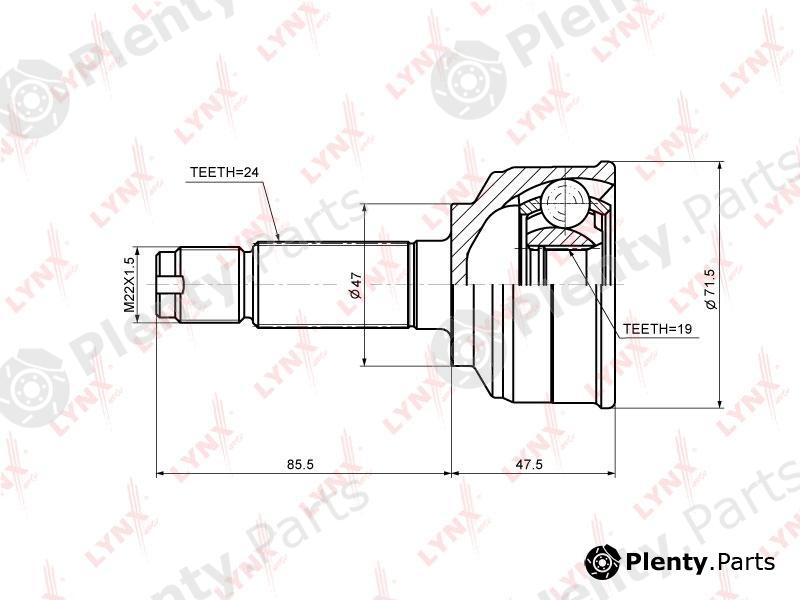  LYNXauto part CO3708 Joint Kit, drive shaft