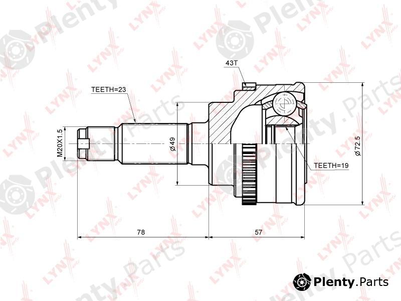  LYNXauto part CO-7307A (CO7307A) Joint Kit, drive shaft