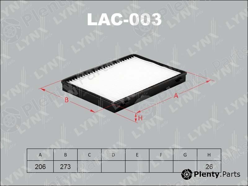  LYNXauto part LAC003 Filter, interior air