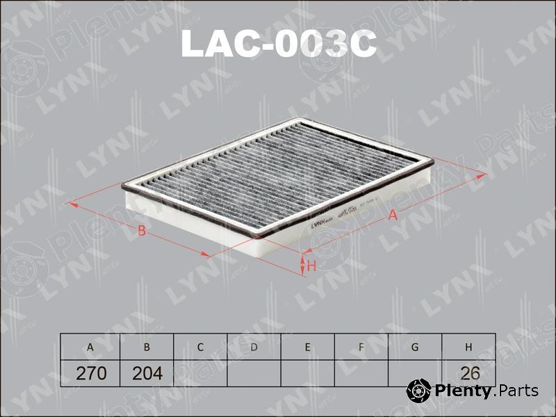 LYNXauto part LAC-003C (LAC003C) Filter, interior air