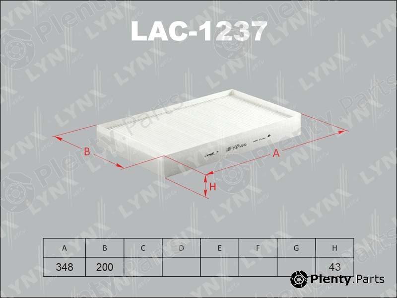  LYNXauto part LAC-1237 (LAC1237) Filter, interior air