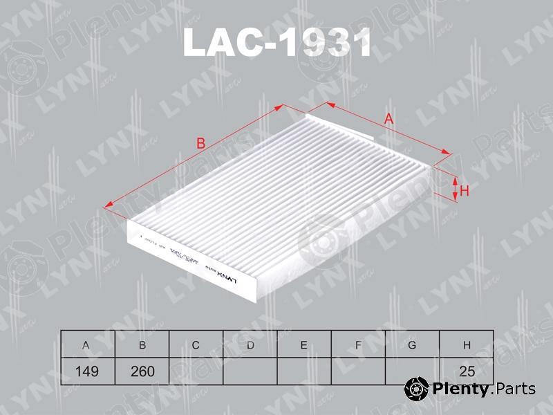  LYNXauto part LAC-1931 (LAC1931) Filter, interior air