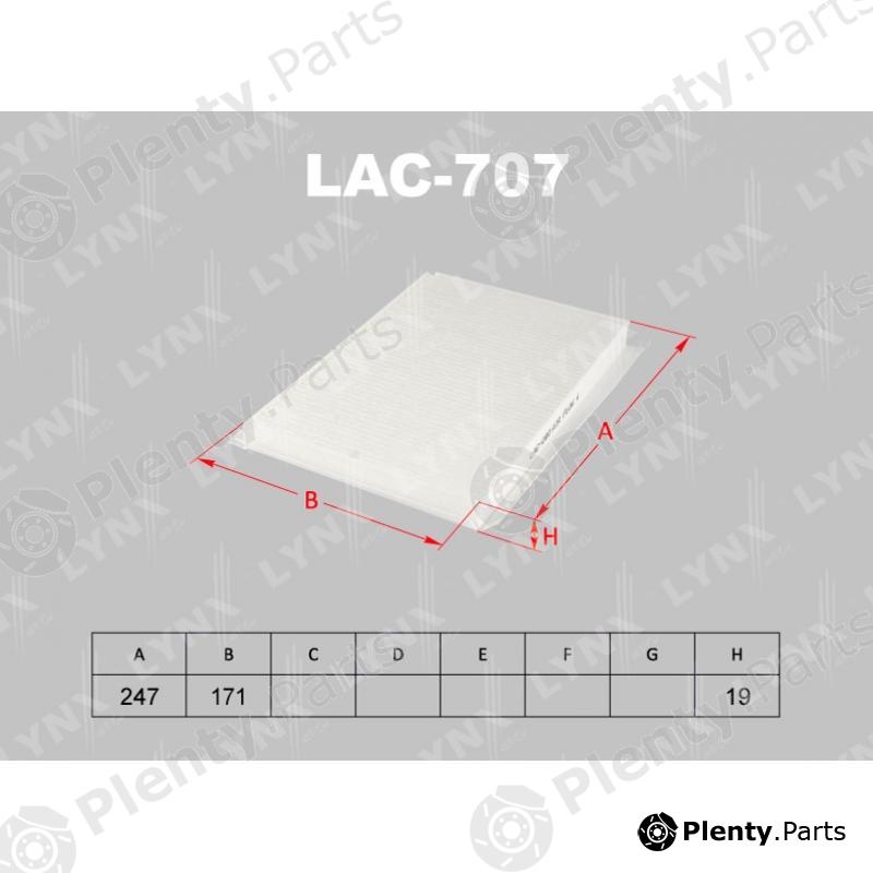  LYNXauto part LAC707 Filter, interior air