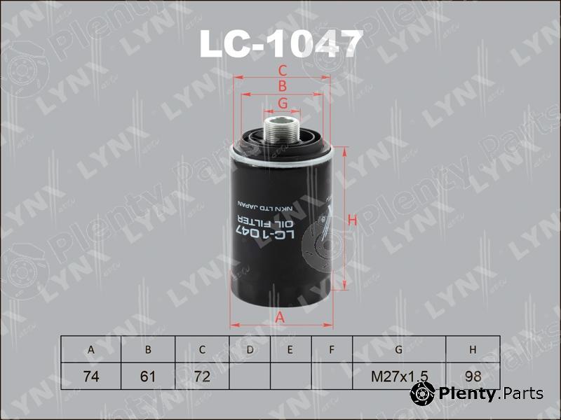  LYNXauto part LC1047 Oil Filter