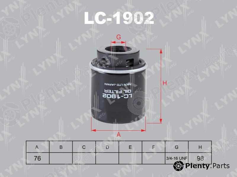  LYNXauto part LC-1902 (LC1902) Oil Filter