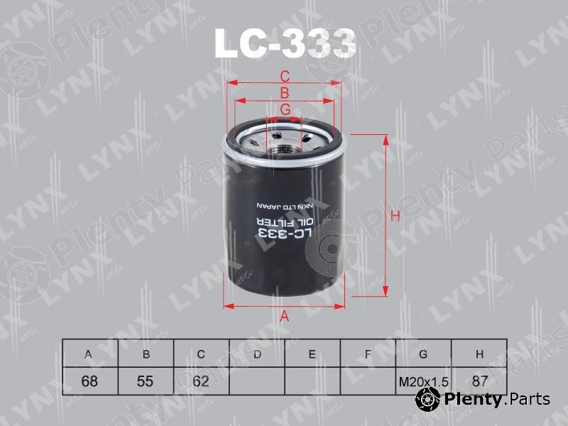  LYNXauto part LC-333 (LC333) Oil Filter