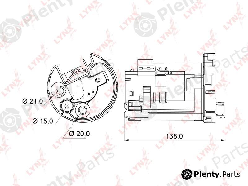  LYNXauto part LF-162M (LF162M) Fuel filter