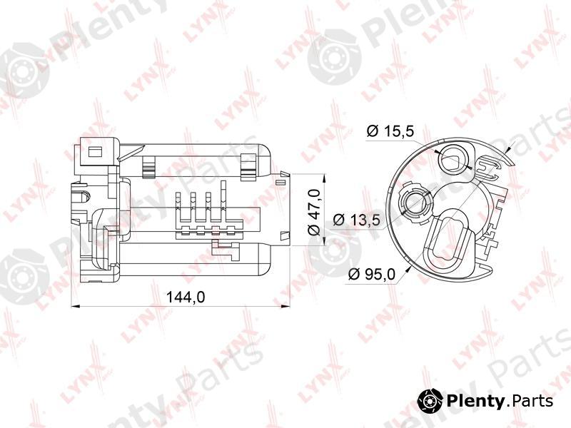  LYNXauto part LF-165M (LF165M) Fuel filter