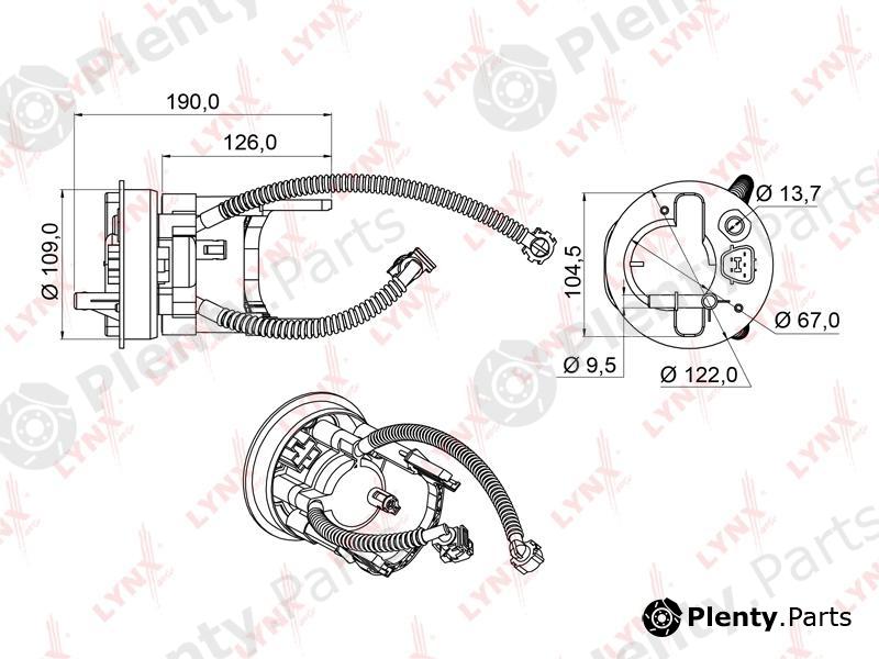  LYNXauto part LF-951M (LF951M) Fuel filter