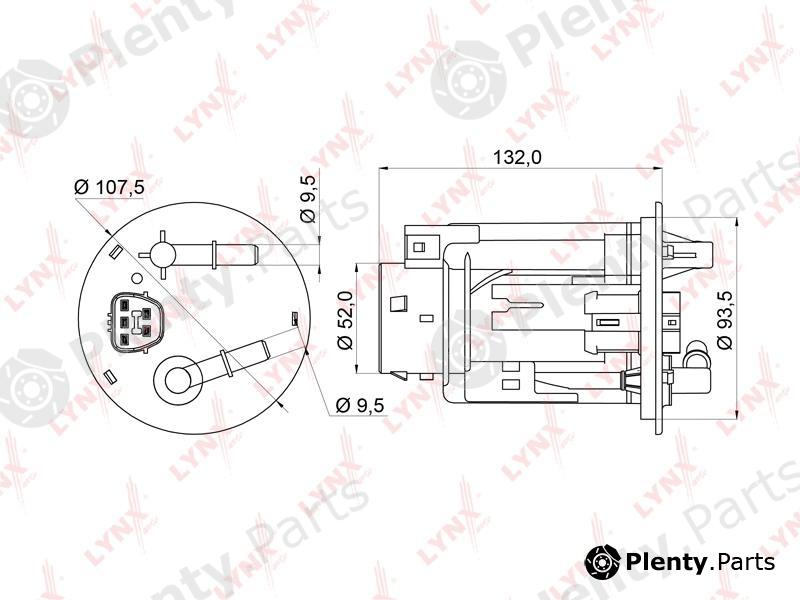  LYNXauto part LF-956M (LF956M) Fuel filter