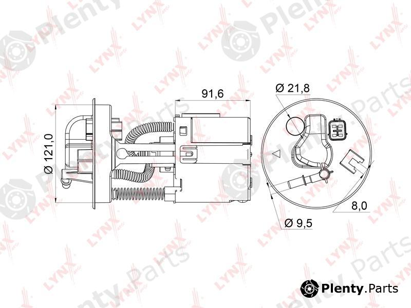  LYNXauto part LF-966M (LF966M) Fuel filter