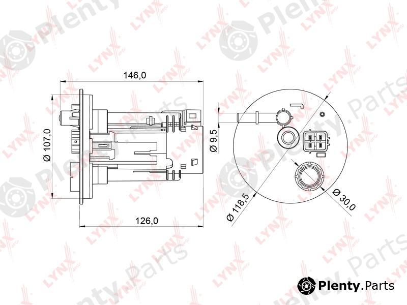  LYNXauto part LF-981M (LF981M) Fuel filter