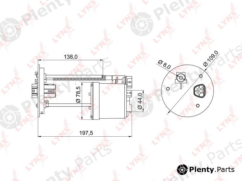  LYNXauto part LF-982M (LF982M) Fuel filter