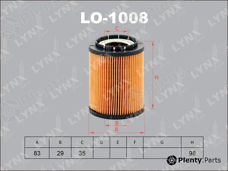  LYNXauto part LO-1008 (LO1008) Oil Filter