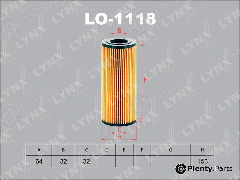  LYNXauto part LO-1118 (LO1118) Oil Filter