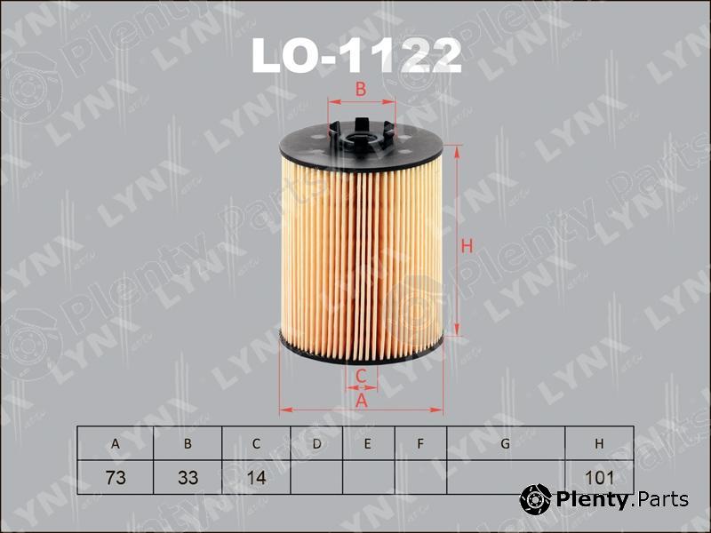  LYNXauto part LO-1122 (LO1122) Oil Filter