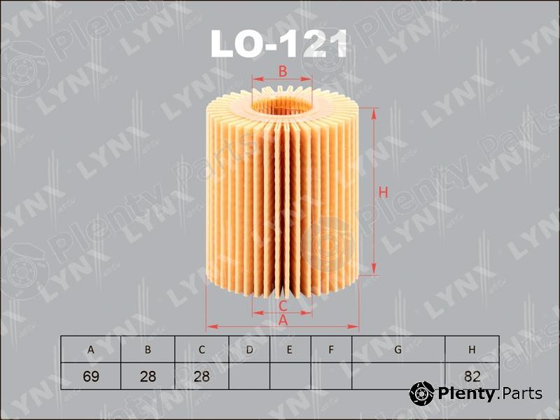  LYNXauto part LO-121 (LO121) Oil Filter