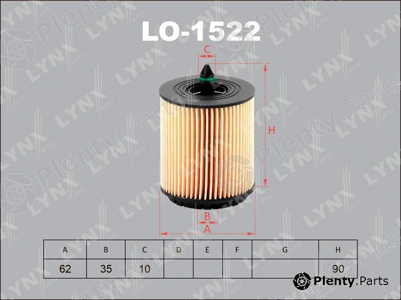  LYNXauto part LO-1522 (LO1522) Oil Filter
