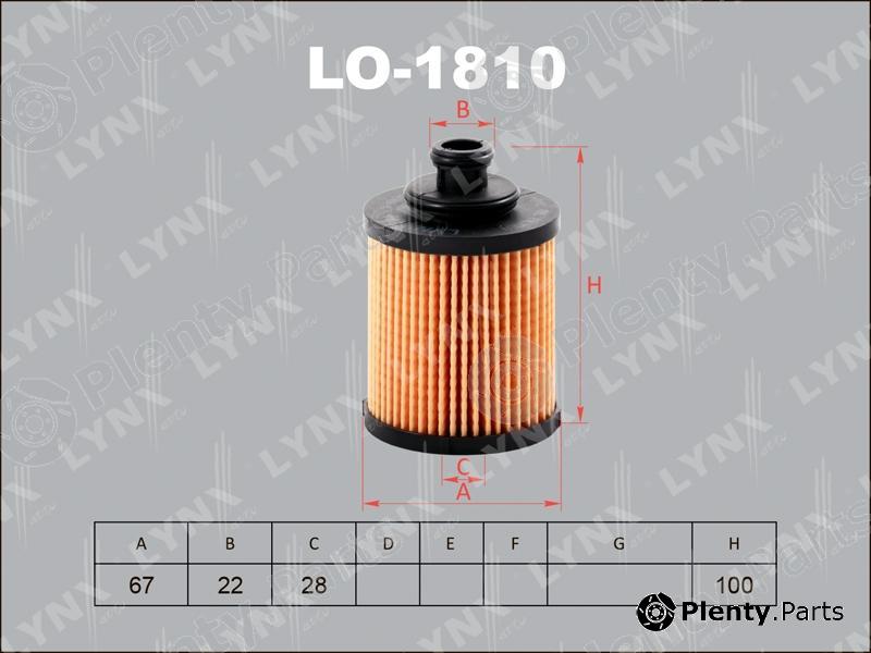 LYNXauto part LO-1810 (LO1810) Oil Filter