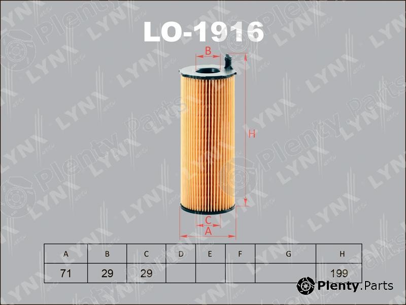  LYNXauto part LO-1916 (LO1916) Oil Filter