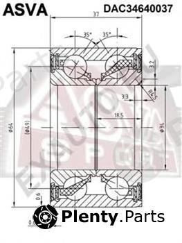  ASVA part DAC34640037 Replacement part