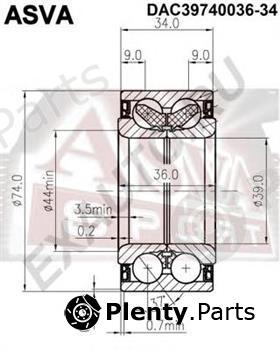  ASVA part DAC3974003634 Replacement part