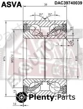  ASVA part DAC39740039 Replacement part
