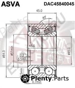  ASVA part DAC45840045 Replacement part