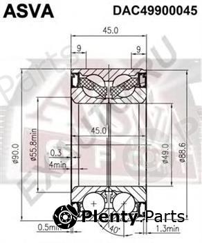 ASVA part DAC49900045 Wheel Bearing Kit