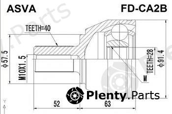  ASVA part FD-CA2B (FDCA2B) Joint Kit, drive shaft
