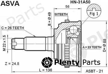  ASVA part HN31A50 Replacement part