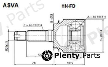  ASVA part HN-FD (HNFD) Joint Kit, drive shaft