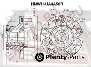  ASVA part HNWH-UA4A50R (HNWHUA4A50R) Wheel Bearing Kit