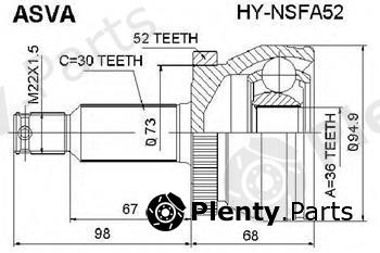  ASVA part HYNSFA52 Joint Kit, drive shaft
