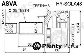  ASVA part HYSOLA48 Joint Kit, drive shaft